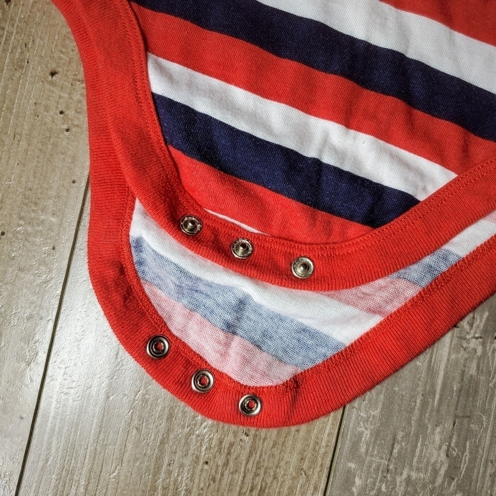 Garanimals Red White and Blue Striped Toddler Boy Tank Top Bodysuit Size 24m EUC - Picture 4 of 7